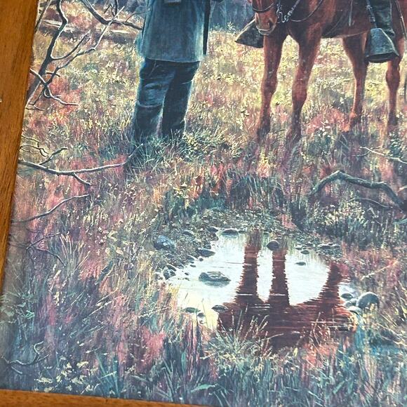 Mort Kunstler Print "The Last Meeting" Wood Framed 12" x 12" x 2.75" - Picture 6 of 12